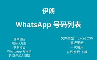 伊朗 Whatsapp 号码列表