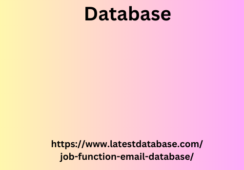 Job Function Email Databas