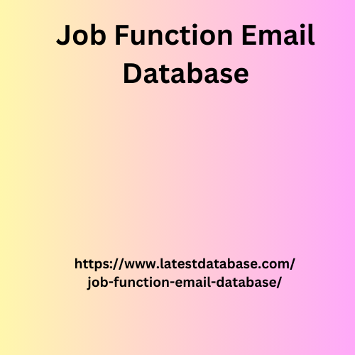 Job Function Email Databas